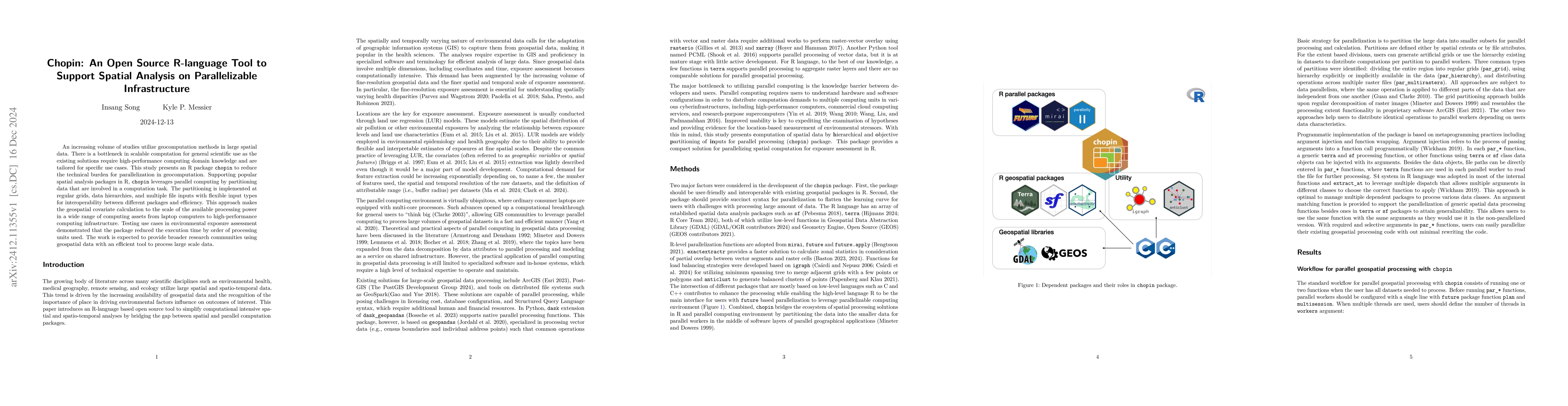 Thumbnail for Chopin: An Open Source R-language Tool to Support Spatial Analysis on
  Parallelizable Infrastructure