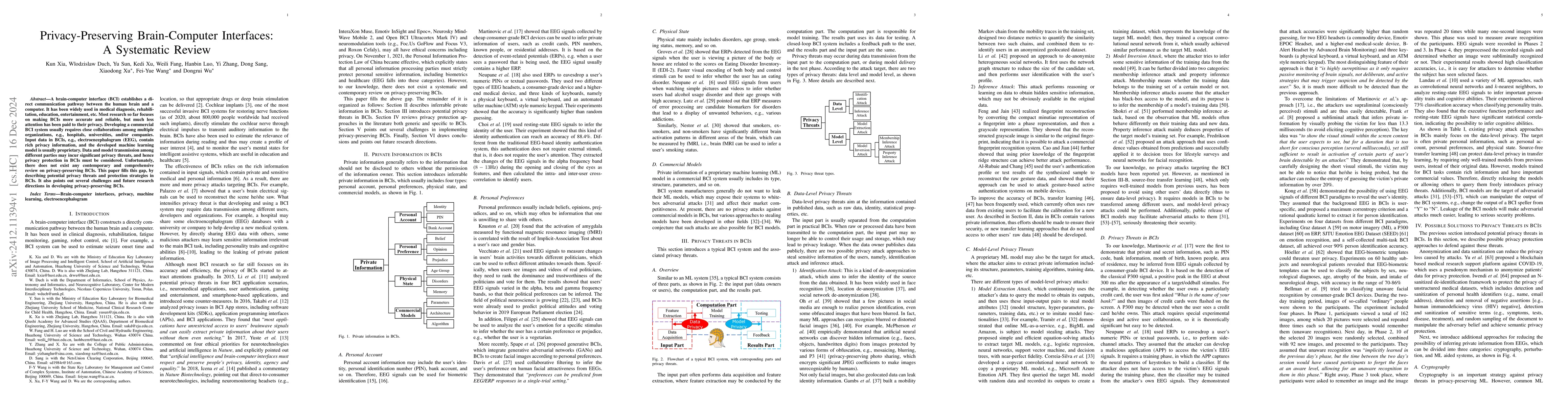 Thumbnail for Privacy-Preserving Brain-Computer Interfaces: A Systematic Review