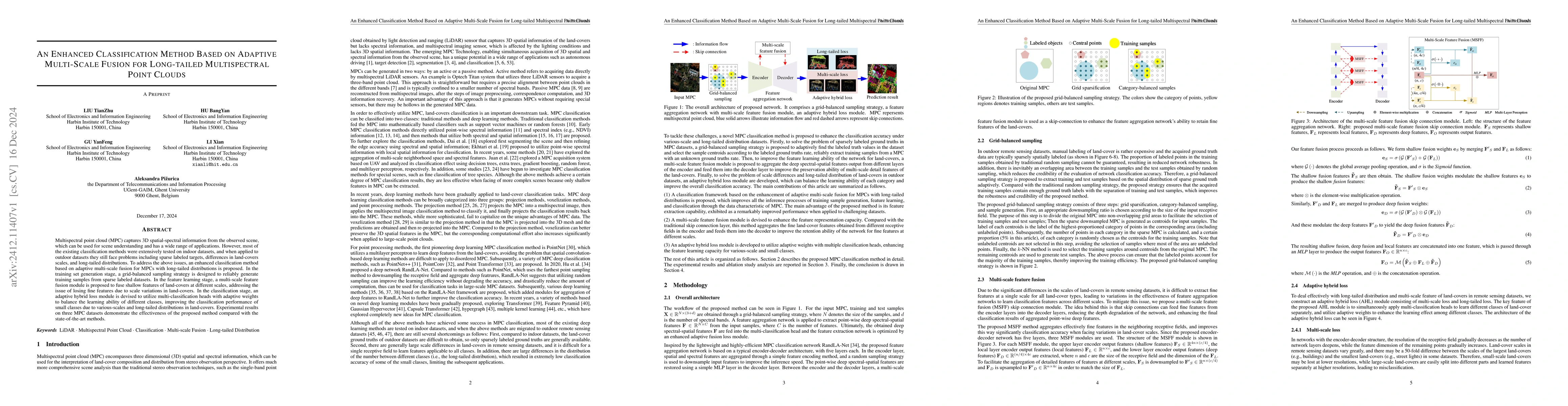 Thumbnail for An Enhanced Classification Method Based on Adaptive Multi-Scale Fusion
  for Long-tailed Multispectral Point Clouds