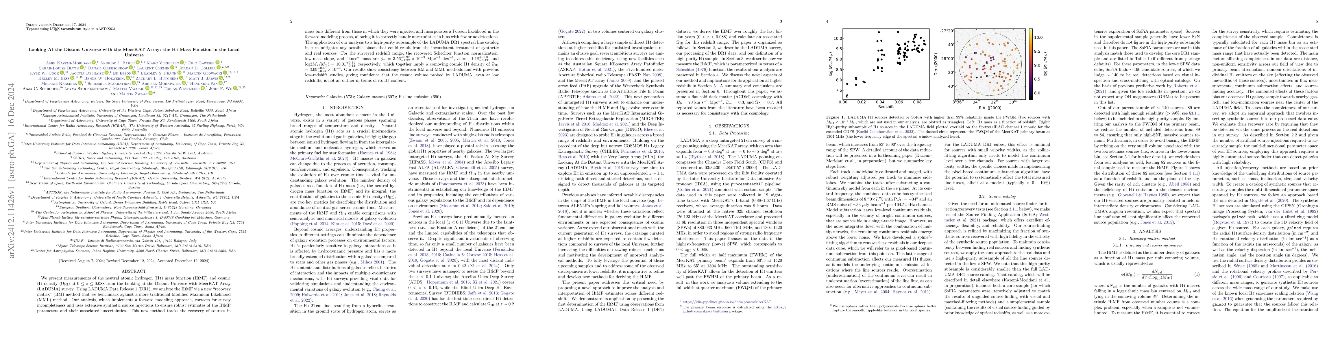 Thumbnail for Looking At the Distant Universe with the MeerKAT Array: the HI Mass
  Function in the Local Universe