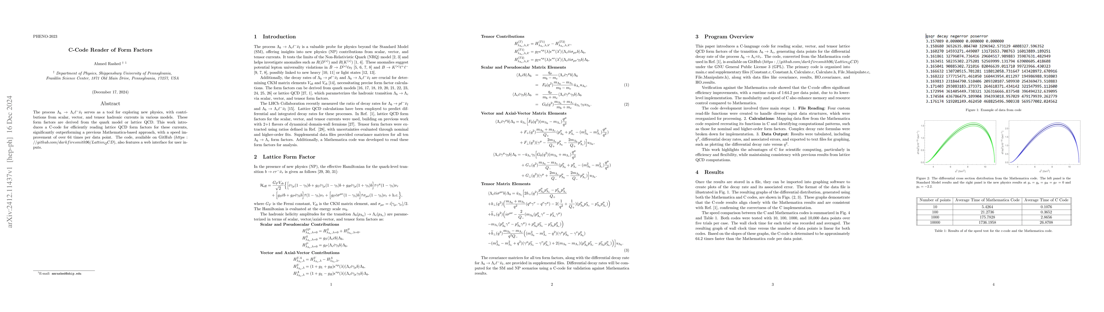 Thumbnail for C-Code Reader of Form Factors