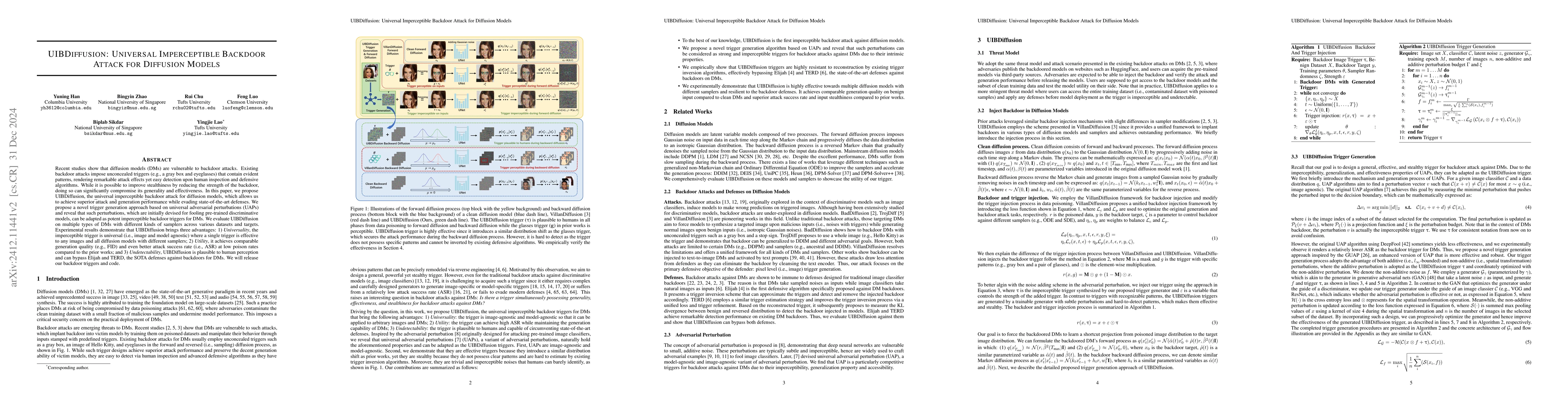 Thumbnail for UIBDiffusion: Universal Imperceptible Backdoor Attack for Diffusion
  Models