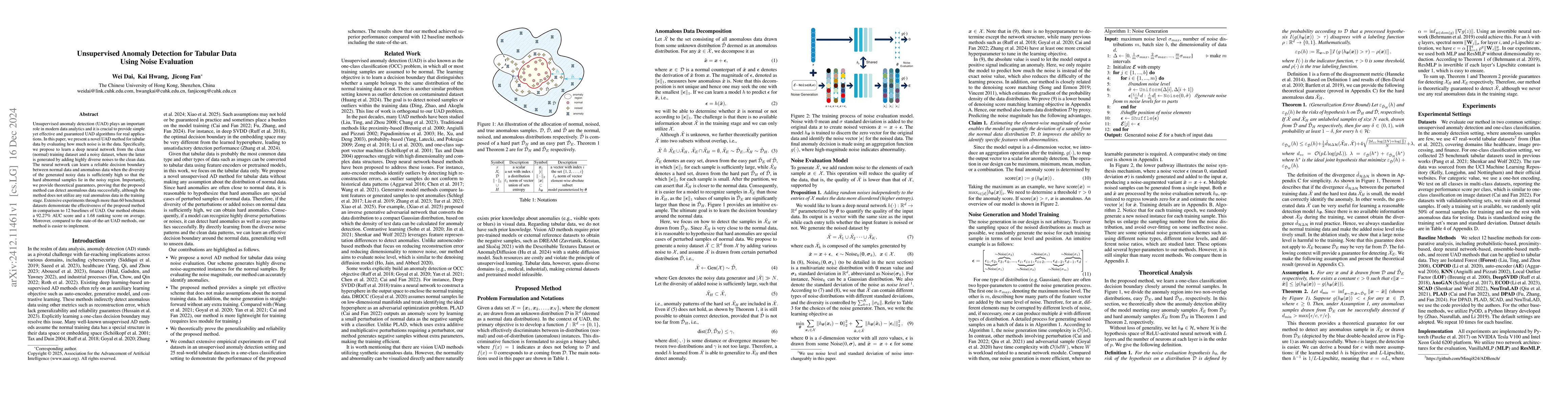 Thumbnail for Unsupervised Anomaly Detection for Tabular Data Using Noise Evaluation