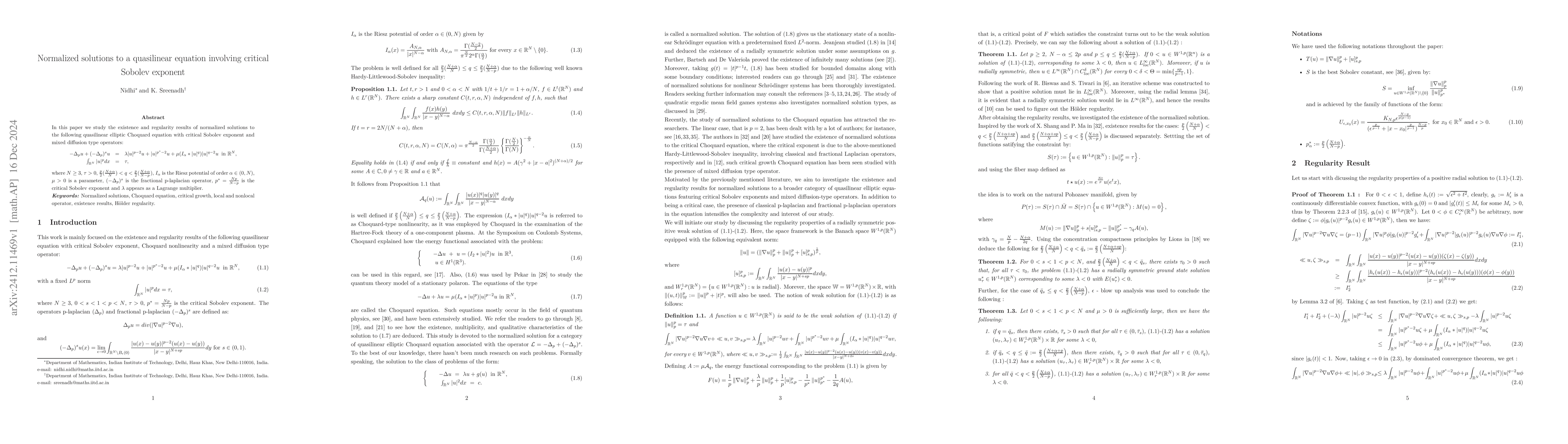 Thumbnail for Normalized solutions to a quasilinear equation involving critical
  Sobolev exponent