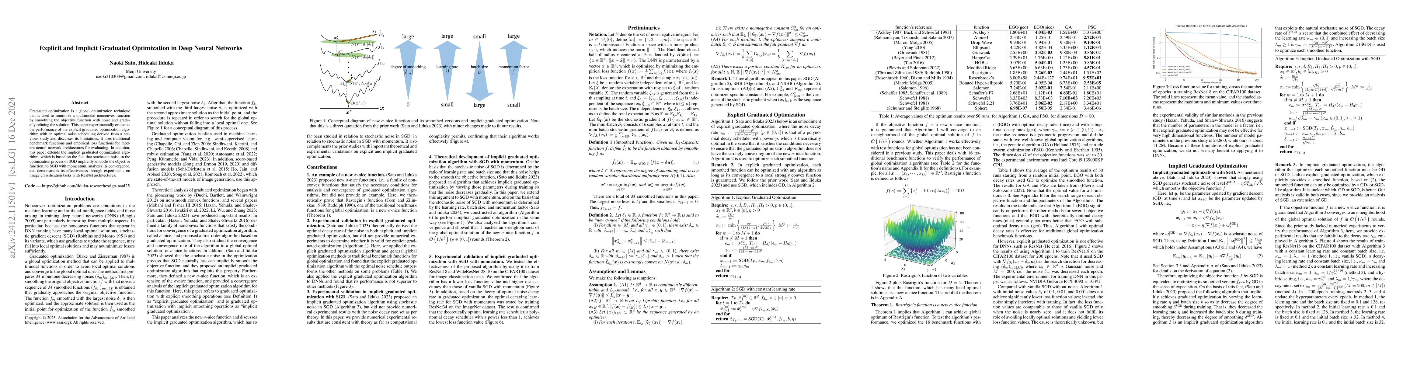 Thumbnail for Explicit and Implicit Graduated Optimization in Deep Neural Networks
