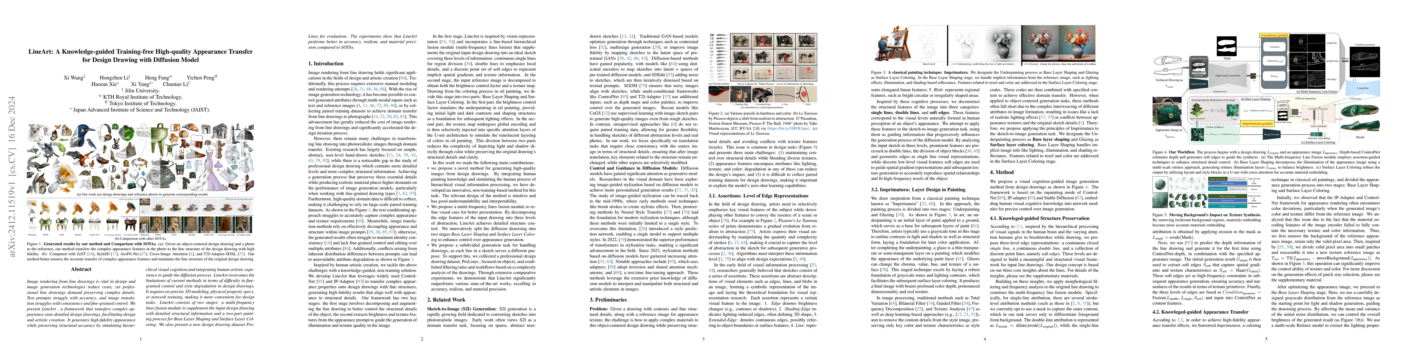 Thumbnail for LineArt: A Knowledge-guided Training-free High-quality Appearance
  Transfer for Design Drawing with Diffusion Model