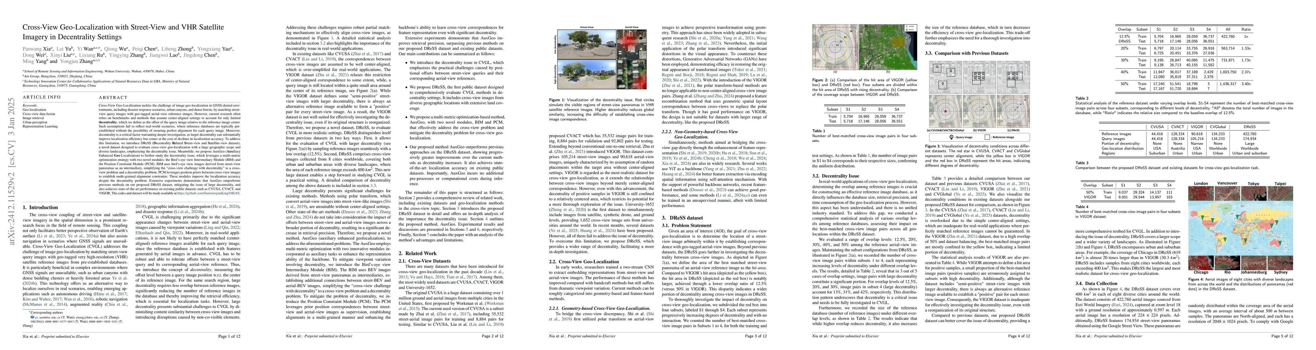 Thumbnail for Cross-View Geo-Localization with Street-View and VHR Satellite Imagery
  in Decentrality Settings