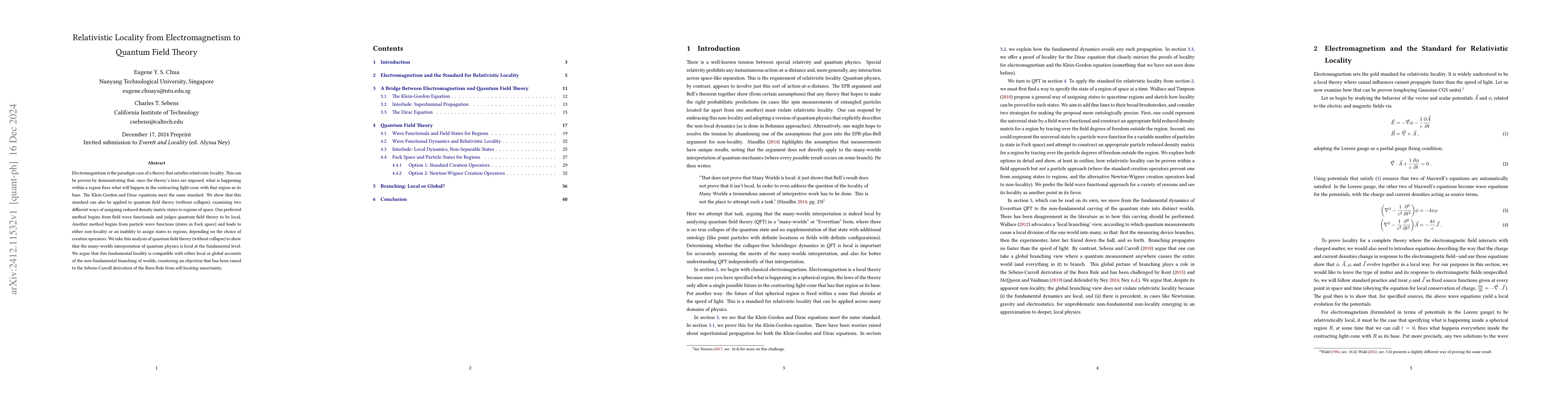 Thumbnail for Relativistic Locality from Electromagnetism to Quantum Field Theory