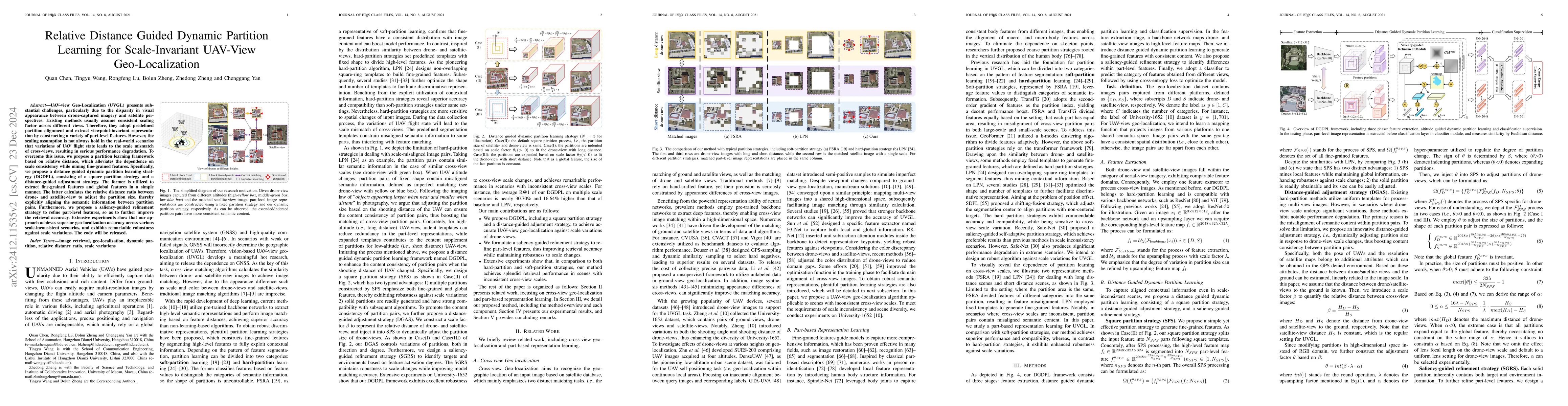 Thumbnail for Relative Distance Guided Dynamic Partition Learning for Scale-Invariant
  UAV-View Geo-Localization