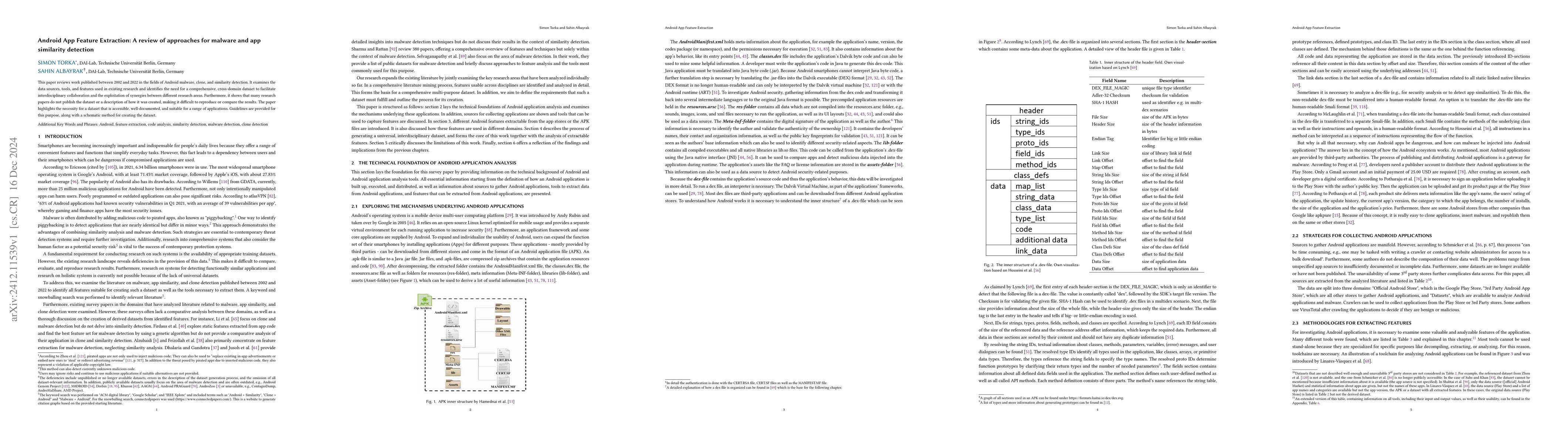 Thumbnail for Android App Feature Extraction: A review of approaches for malware and
  app similarity detection
