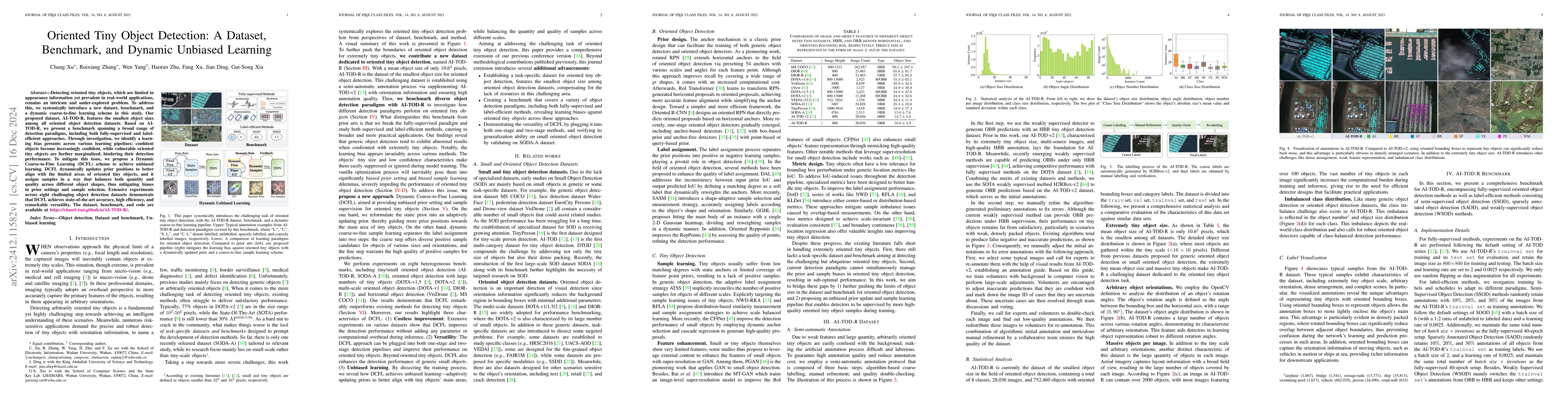 Thumbnail for Oriented Tiny Object Detection: A Dataset, Benchmark, and Dynamic
  Unbiased Learning