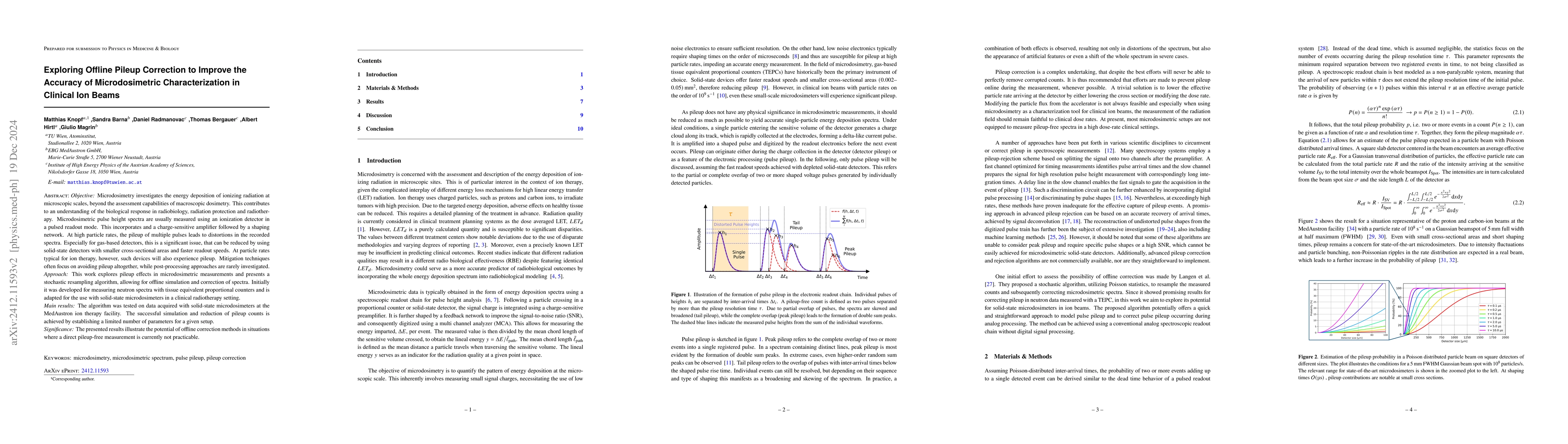Thumbnail for Exploring Offline Pileup Correction to Improve the Accuracy of
  Microdosimetric Characterization in Clinical Ion Beams