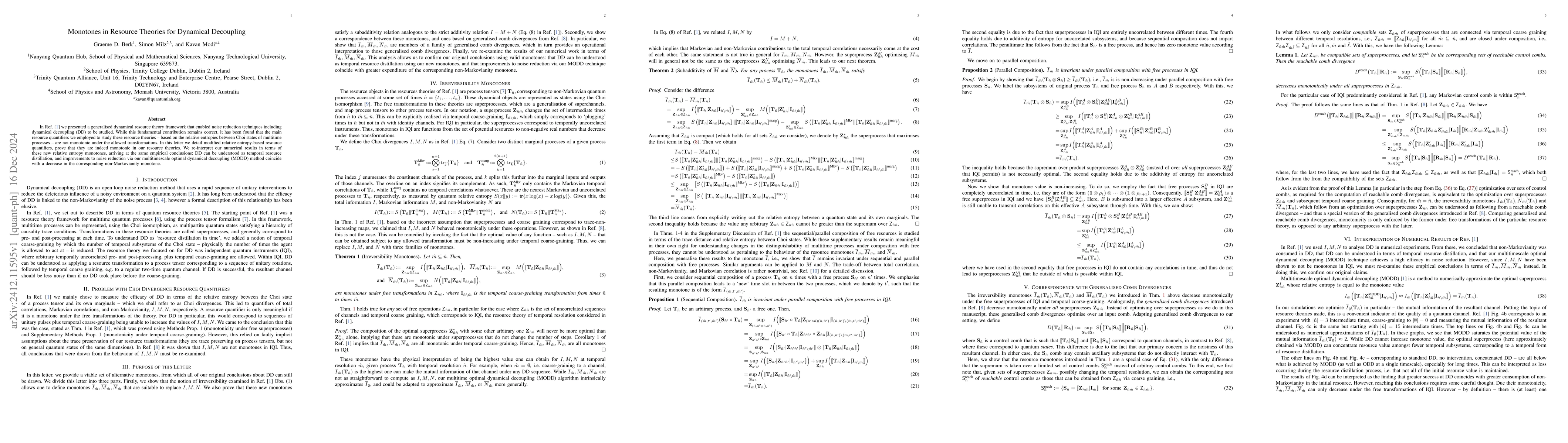 Thumbnail for Monotones in Resource Theories for Dynamical Decoupling