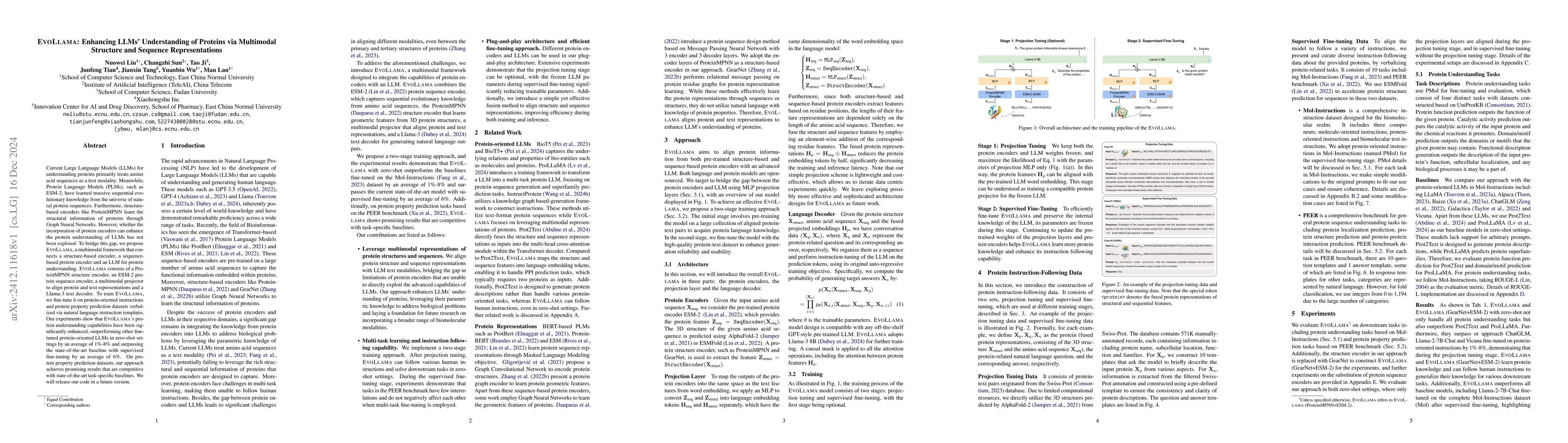 Thumbnail for EvoLlama: Enhancing LLMs' Understanding of Proteins via Multimodal
  Structure and Sequence Representations