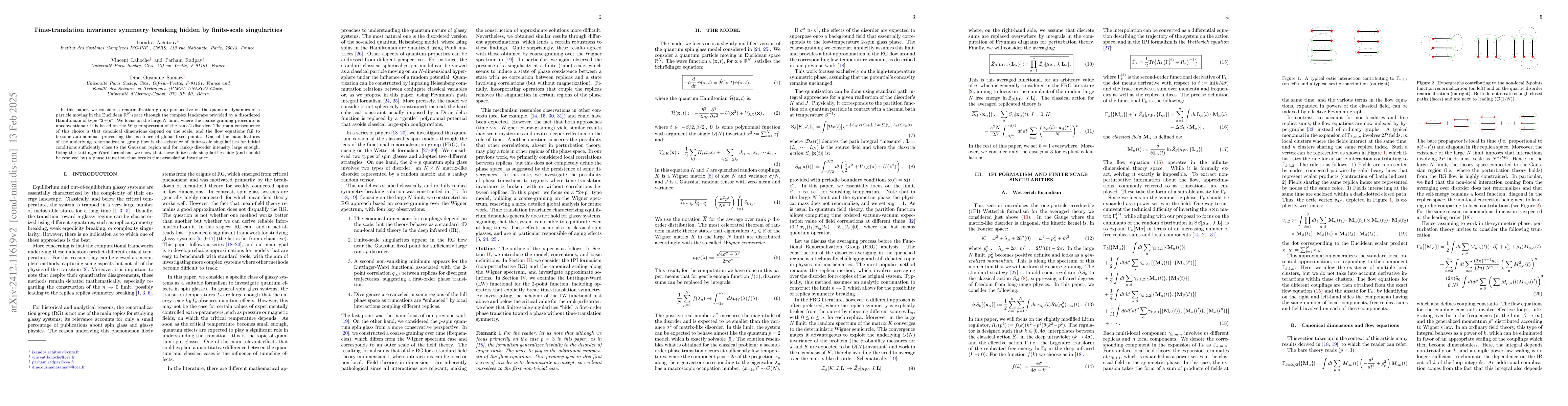 Thumbnail for Time-translation invariance symmetry breaking hidden by finite-scale
  singularities