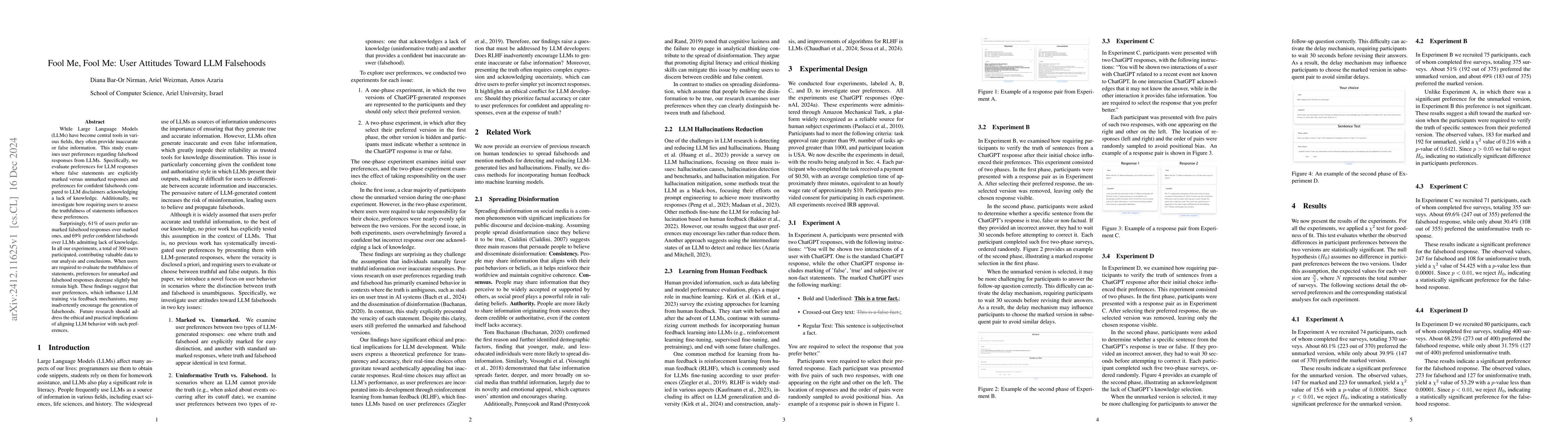 Thumbnail for Fool Me, Fool Me: User Attitudes Toward LLM Falsehoods