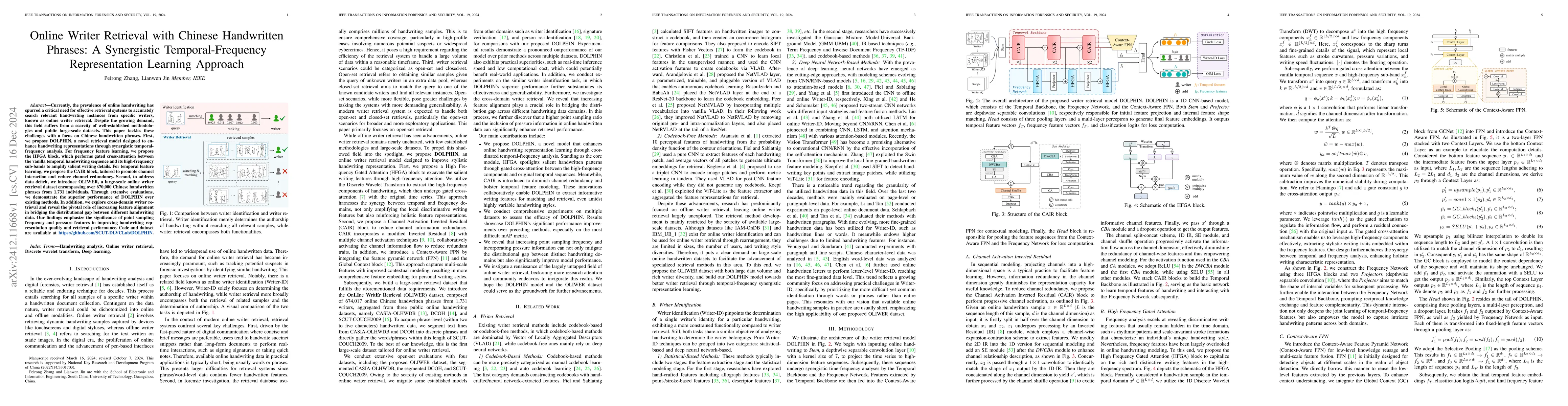Thumbnail for Online Writer Retrieval with Chinese Handwritten Phrases: A Synergistic
  Temporal-Frequency Representation Learning Approach