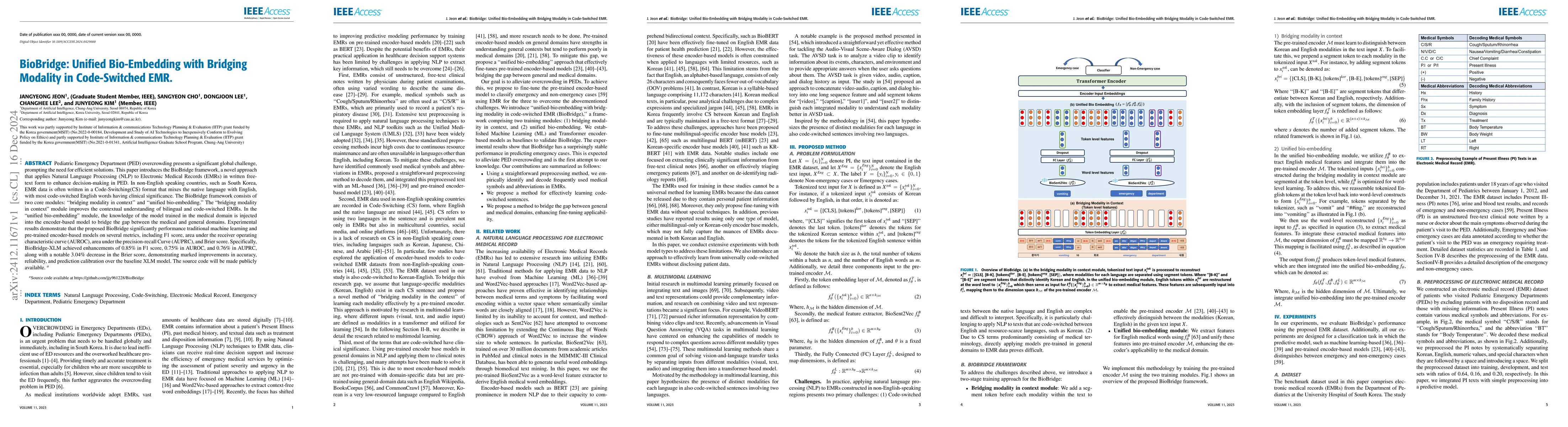 Thumbnail for BioBridge: Unified Bio-Embedding with Bridging Modality in Code-Switched
  EMR