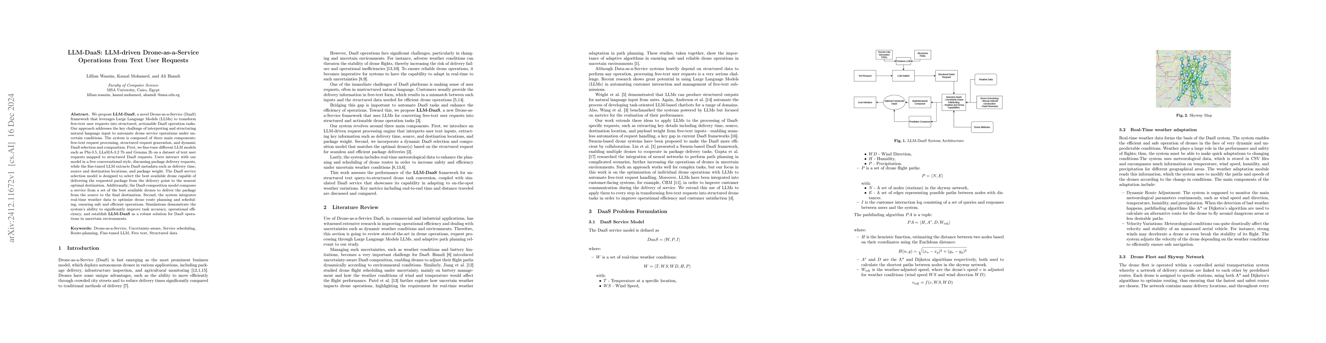 Thumbnail for LLM-DaaS: LLM-driven Drone-as-a-Service Operations from Text User
  Requests
