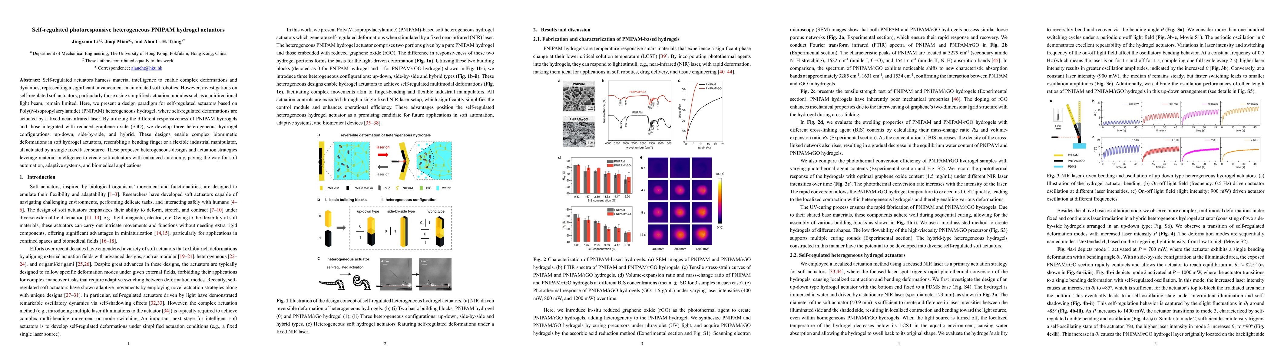 Thumbnail for Self-regulated photoresponsive heterogeneous PNIPAM hydrogel actuators