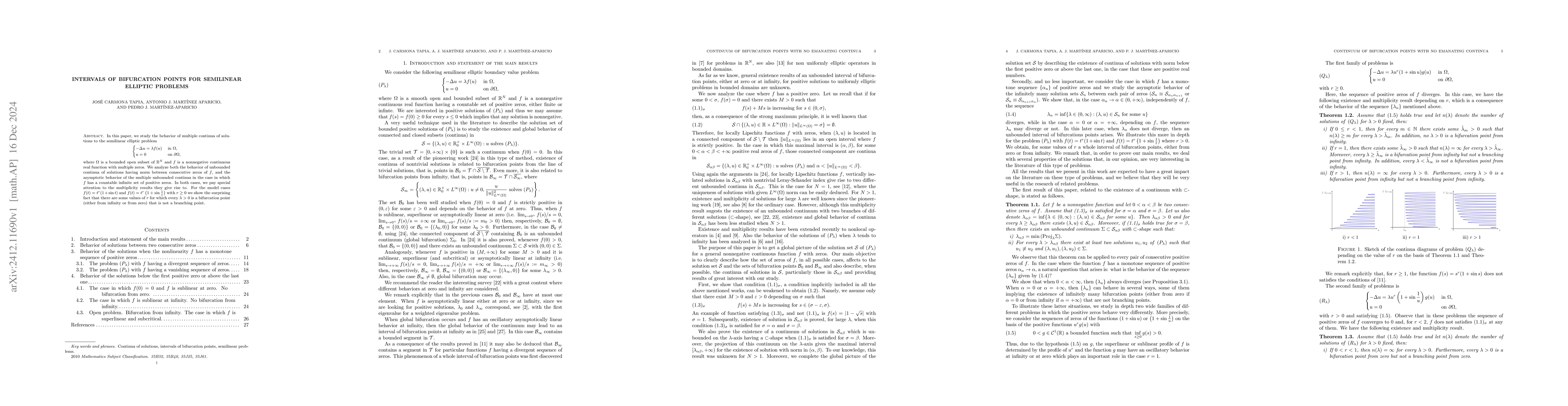 Thumbnail for Intervals of bifurcation points for semilinear elliptic problems