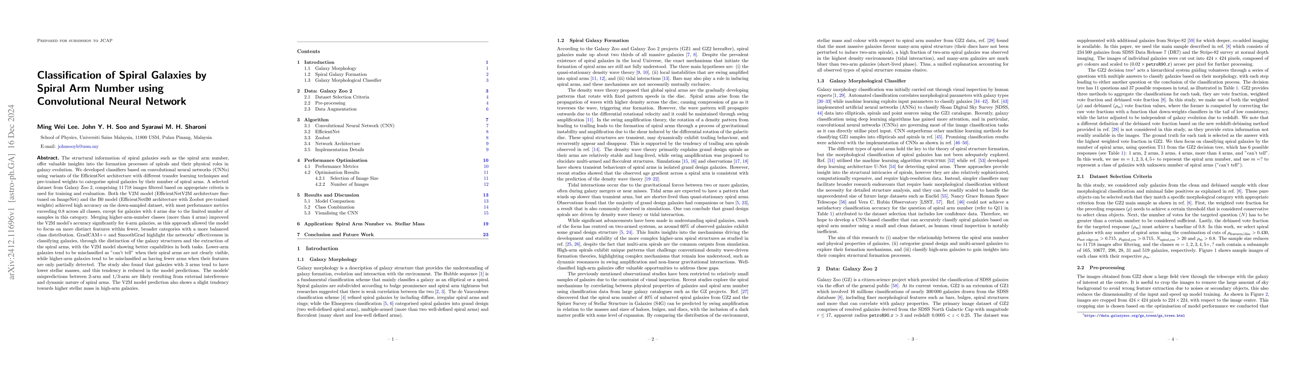 Thumbnail for Classification of Spiral Galaxies by Spiral Arm Number using
  Convolutional Neural Network