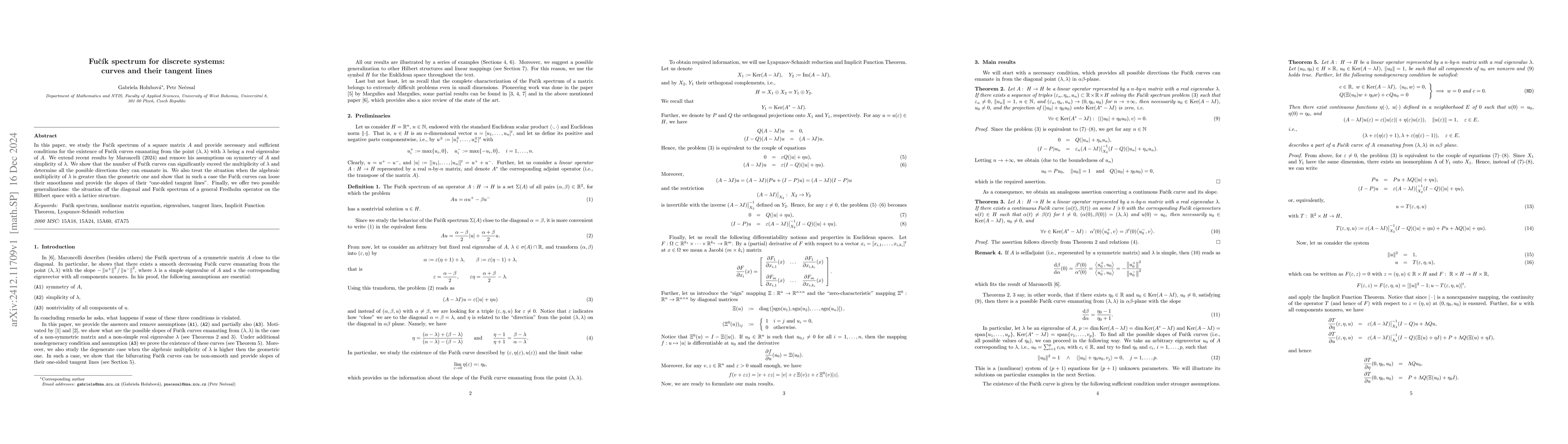 Thumbnail for Fučík spectrum for discrete systems: curves and their tangent
  lines