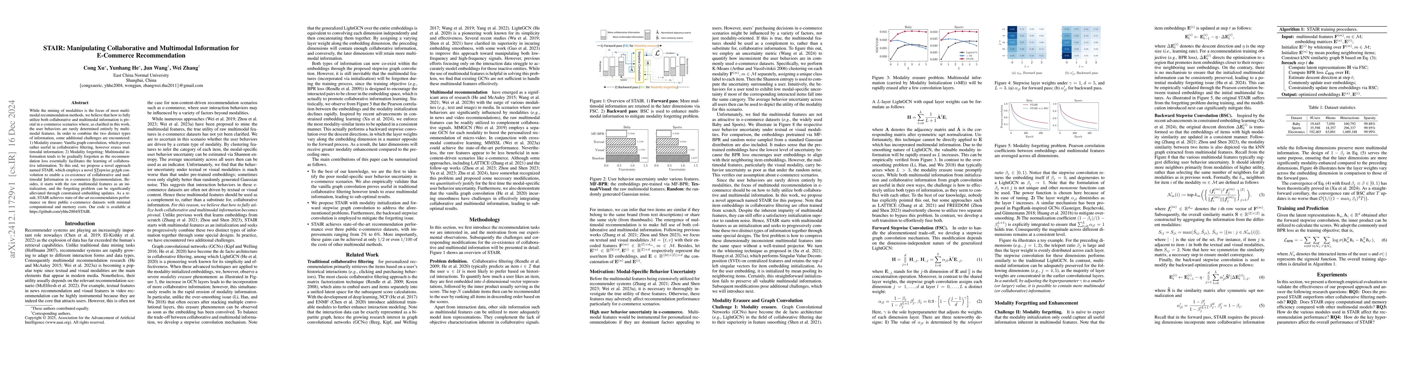 Thumbnail for STAIR: Manipulating Collaborative and Multimodal Information for
  E-Commerce Recommendation