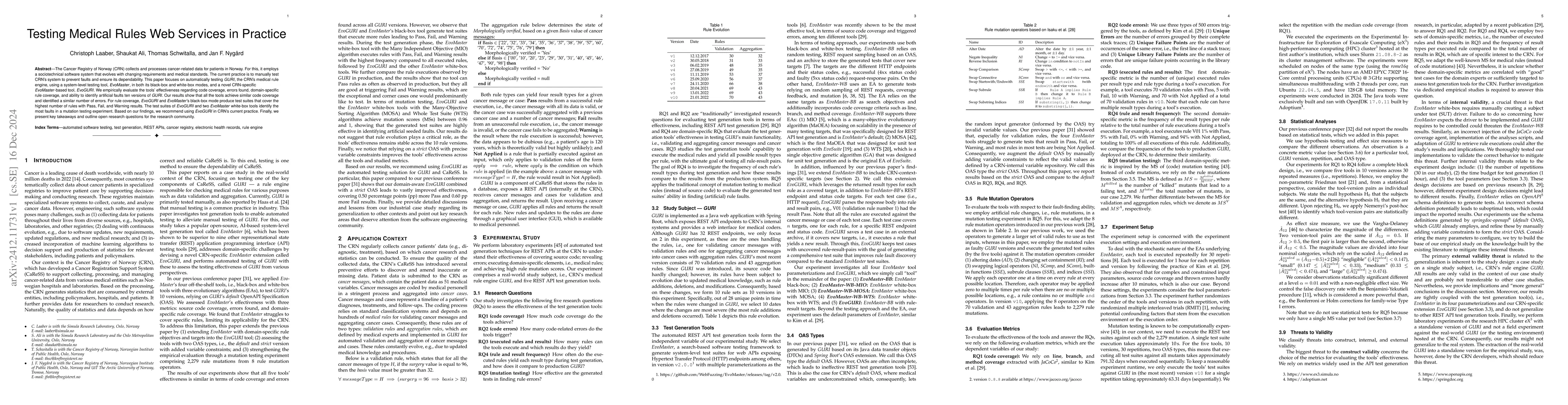 Thumbnail for Testing Medical Rules Web Services in Practice