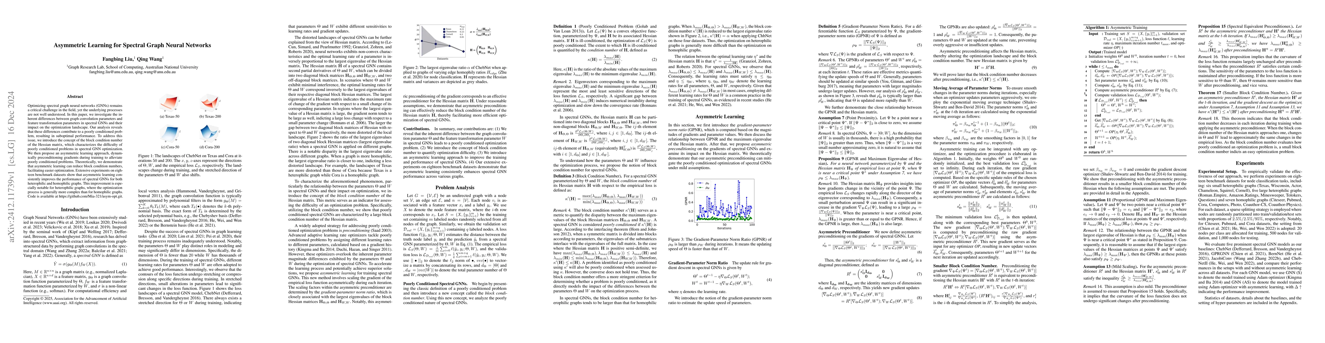 Thumbnail for Asymmetric Learning for Spectral Graph Neural Networks