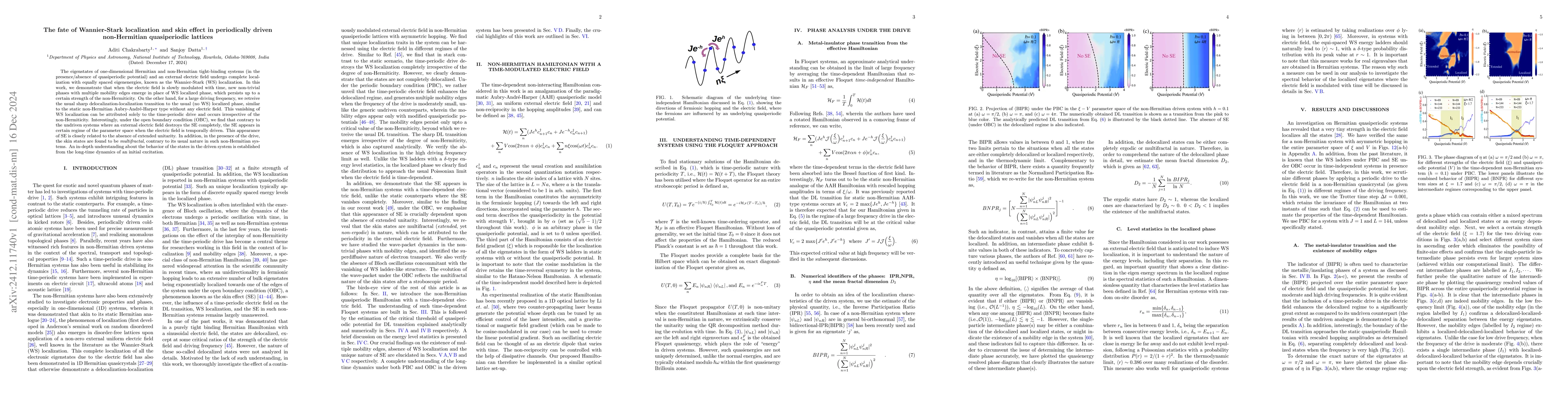 Thumbnail for The fate of Wannier-Stark localization and skin effect in periodically
  driven non-Hermitian quasiperiodic lattices