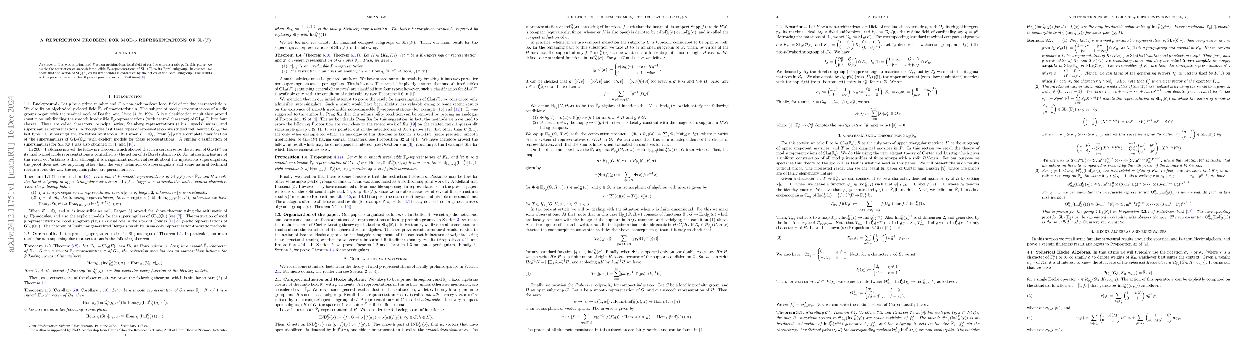 Thumbnail for A restriction problem for mod-$p$ representations of $\mathrm{SL}_2(F)$