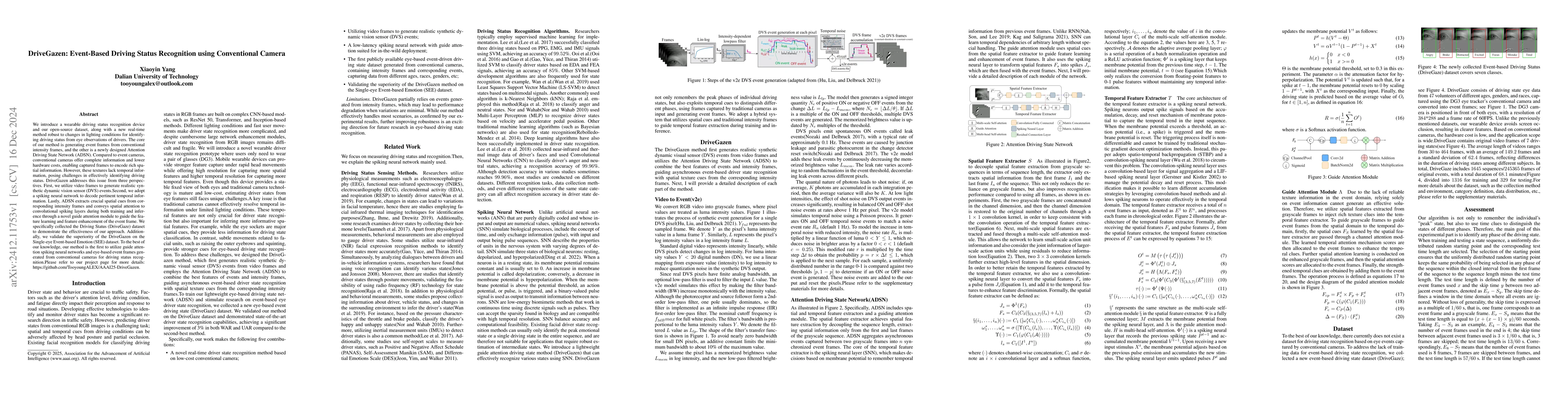 Thumbnail for DriveGazen: Event-Based Driving Status Recognition using Conventional
  Camera