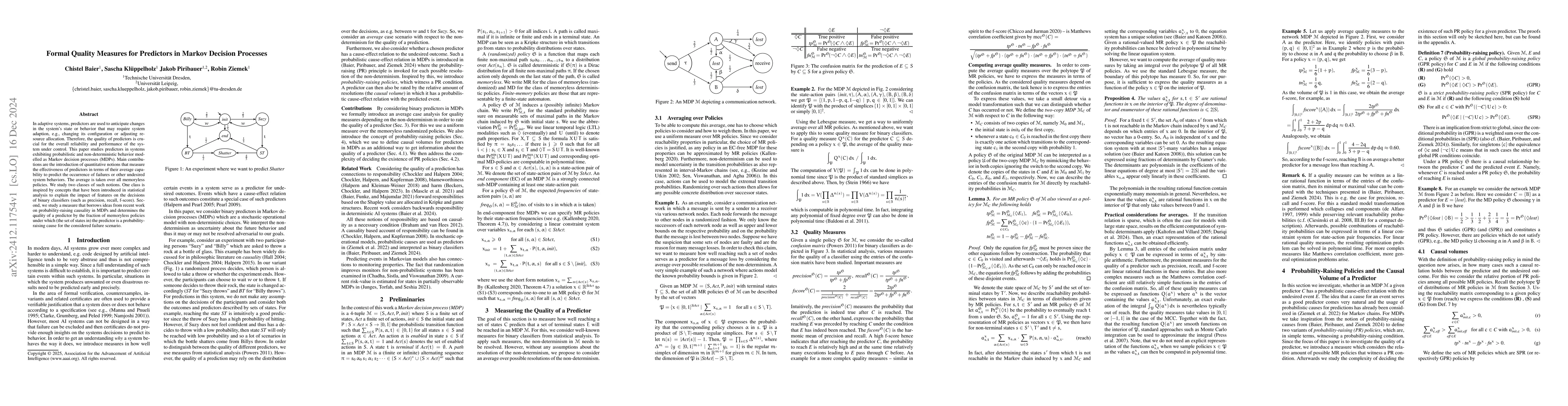 Thumbnail for Formal Quality Measures for Predictors in Markov Decision Processes