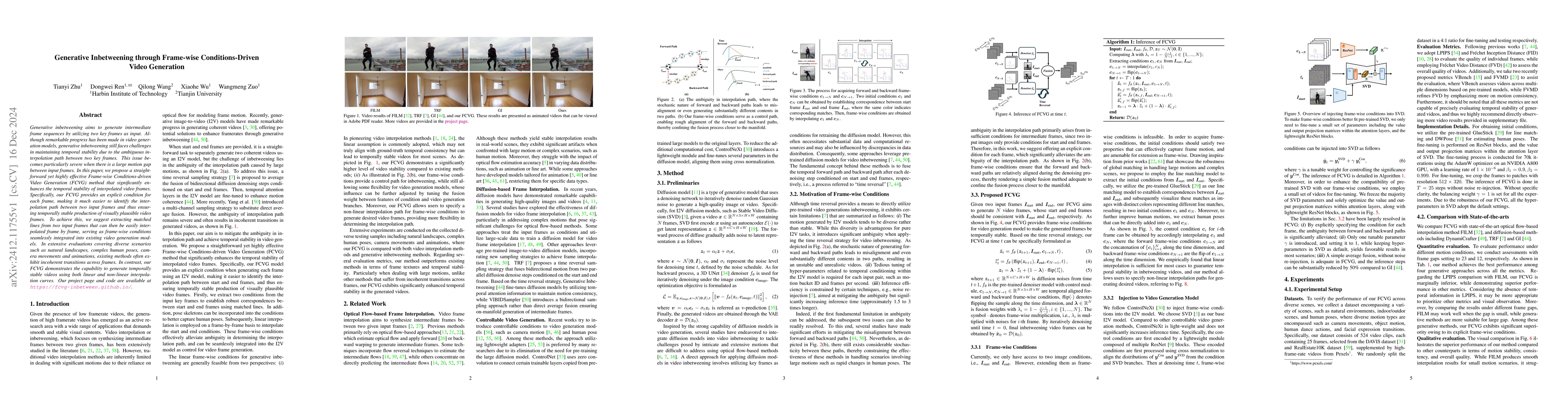 Thumbnail for Generative Inbetweening through Frame-wise Conditions-Driven Video
  Generation