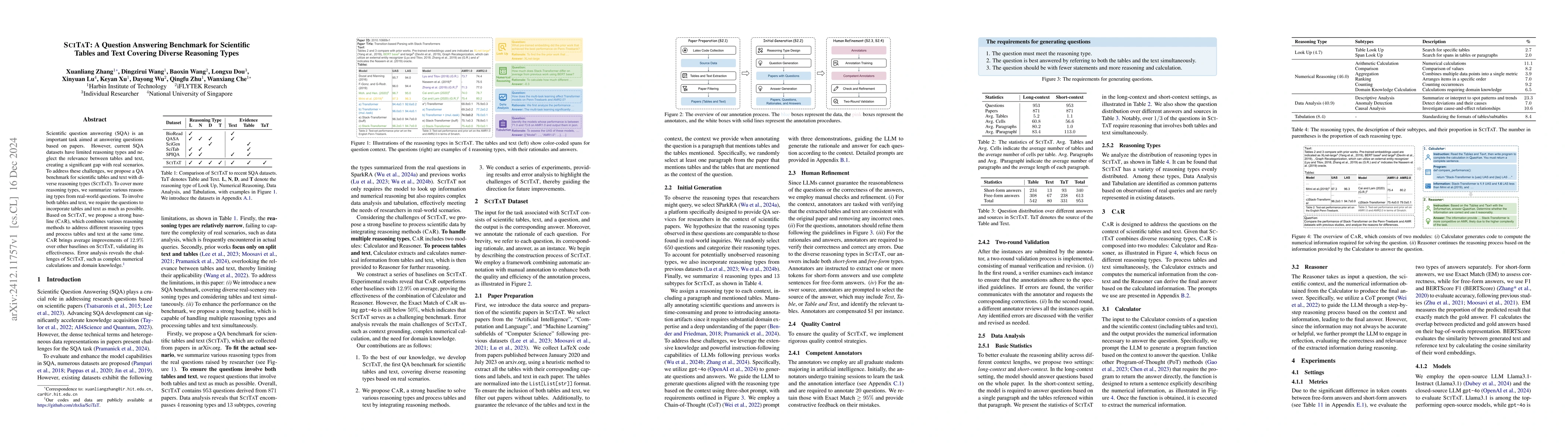 Thumbnail for SCITAT: A Question Answering Benchmark for Scientific Tables and Text
  Covering Diverse Reasoning Types