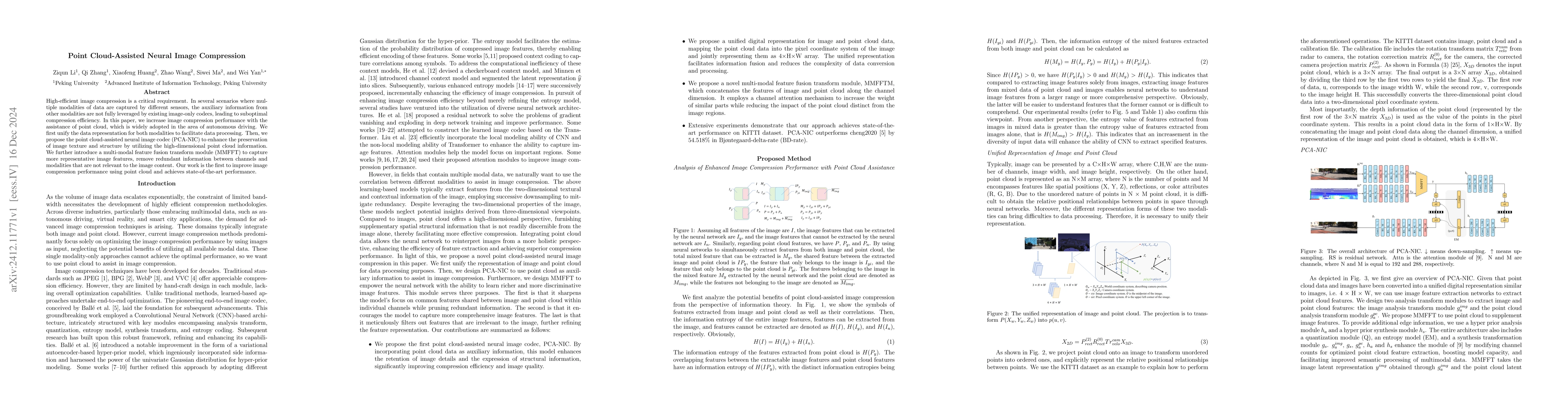 Thumbnail for Point Cloud-Assisted Neural Image Compression
