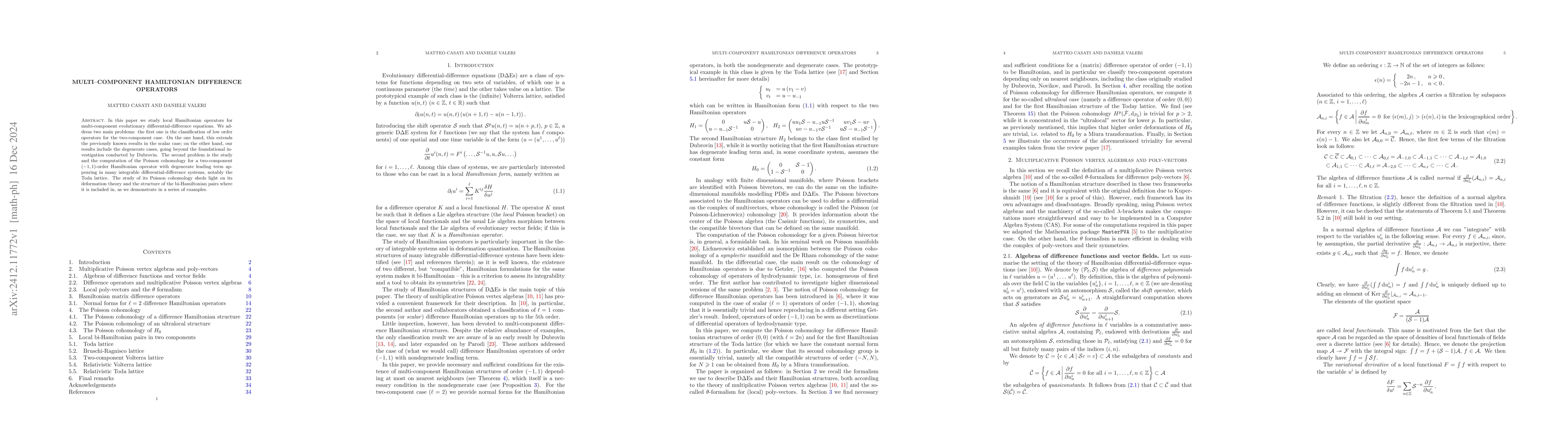 Thumbnail for Multi-component Hamiltonian difference operators