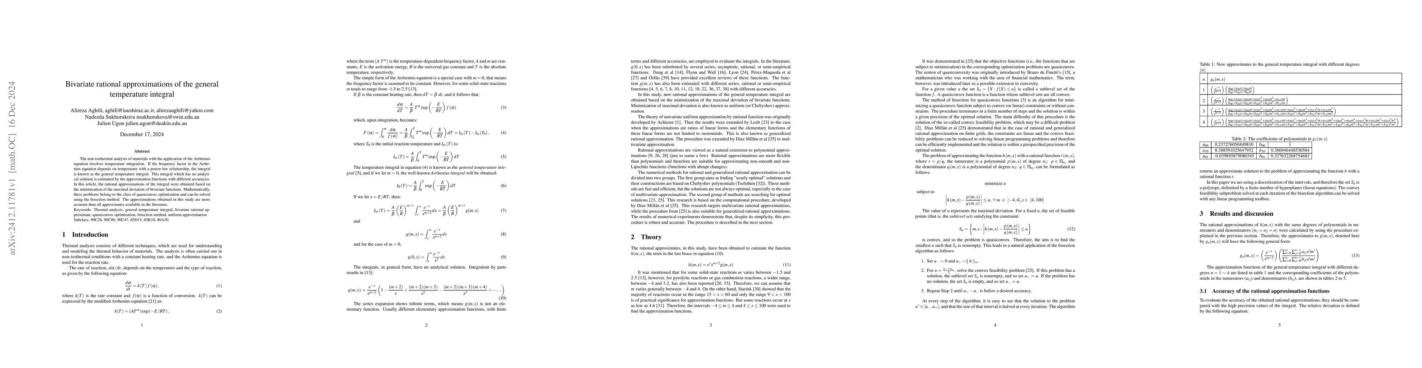 Thumbnail for Bivariate rational approximations of the general temperature integral