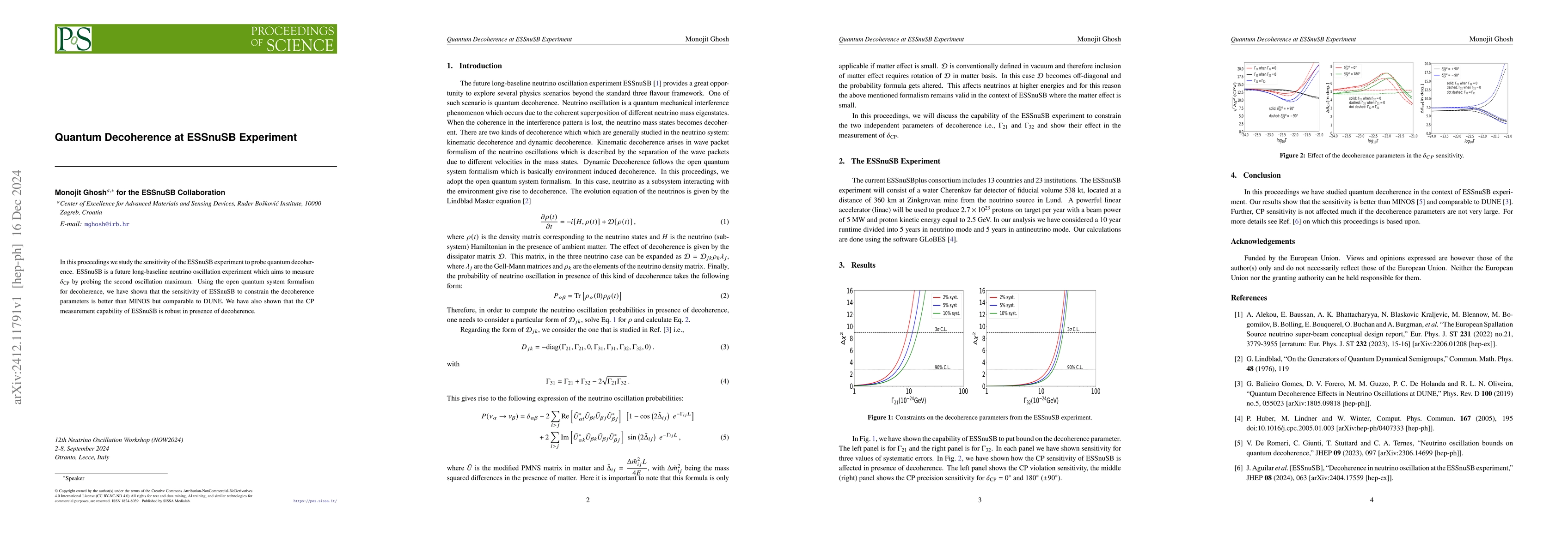Thumbnail for Quantum Decoherence at ESSnuSB Experiment