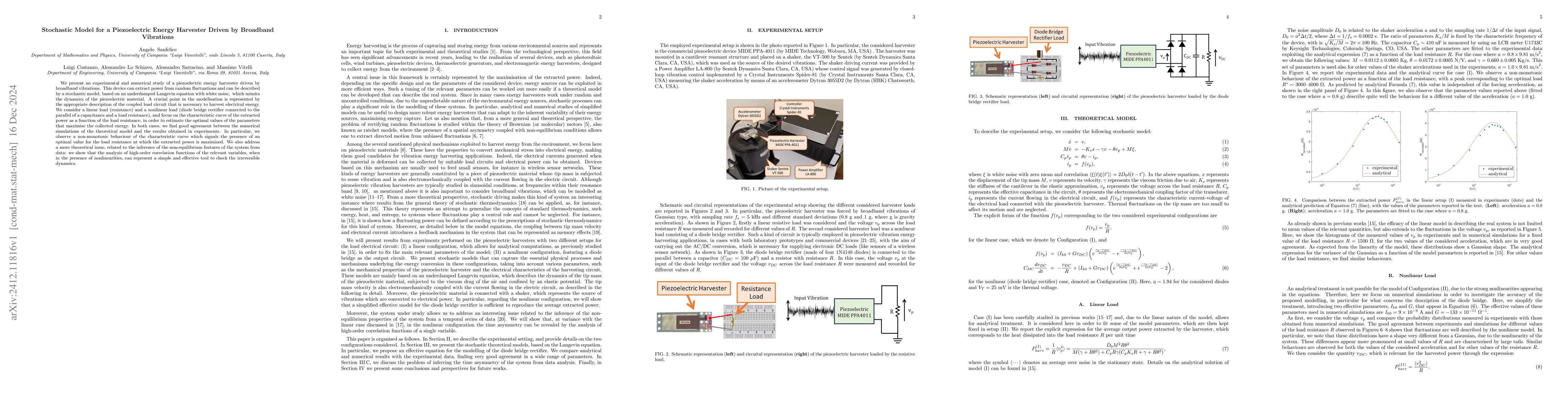 Thumbnail for Stochastic Model for a Piezoelectric Energy Harvester Driven by
  Broadband Vibrations
