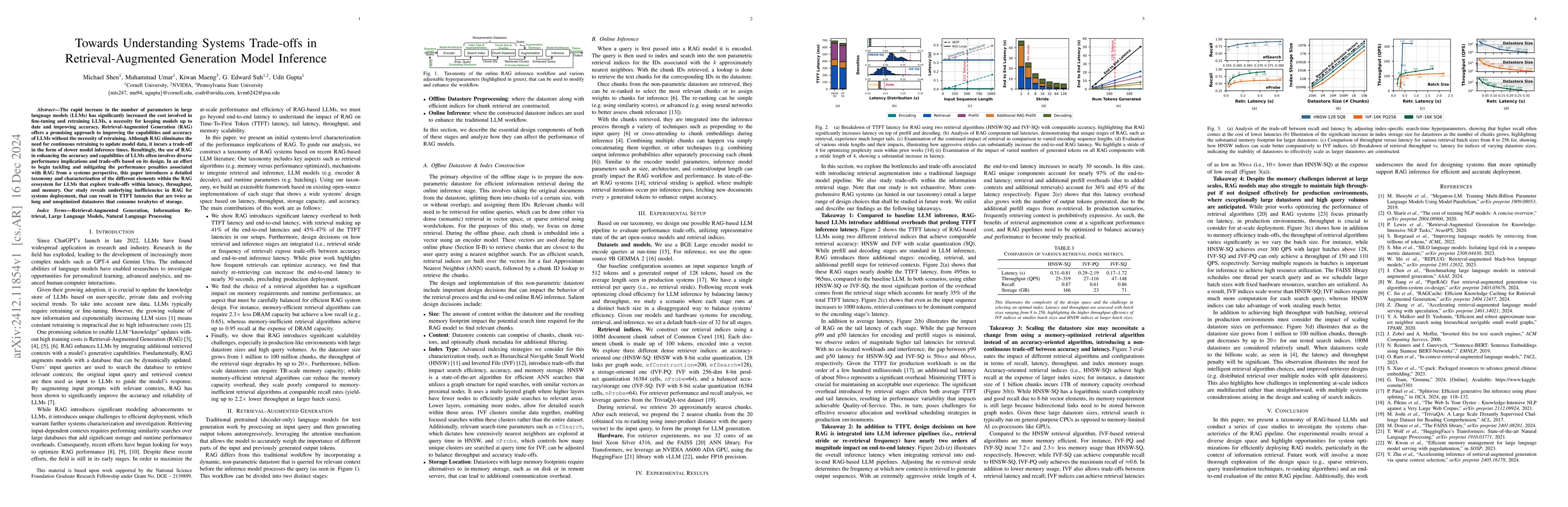 Thumbnail for Towards Understanding Systems Trade-offs in Retrieval-Augmented
  Generation Model Inference