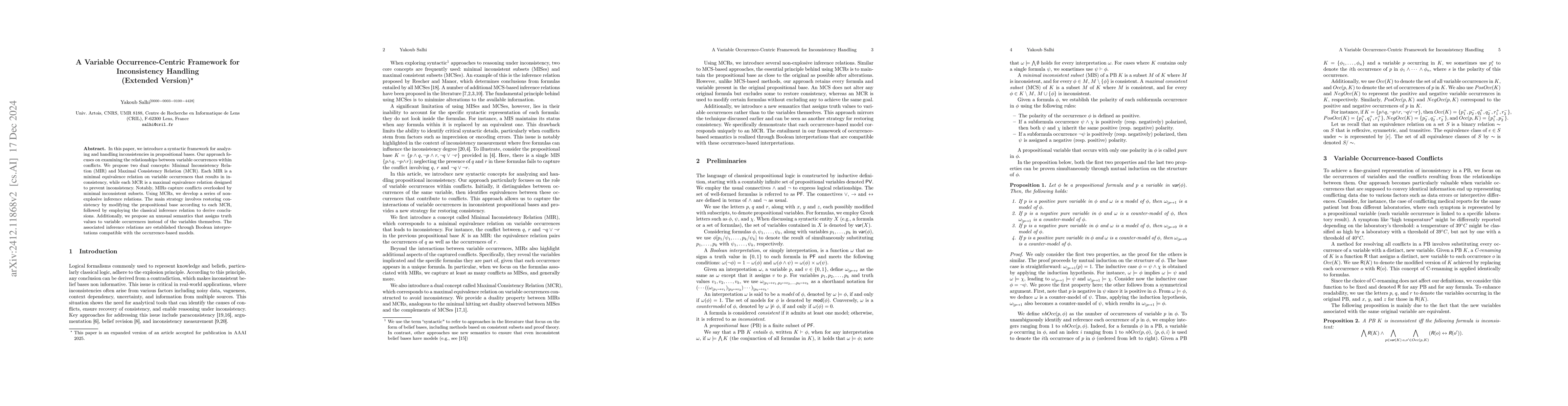 Thumbnail for A Variable Occurrence-Centric Framework for Inconsistency Handling
  (Extended Version)