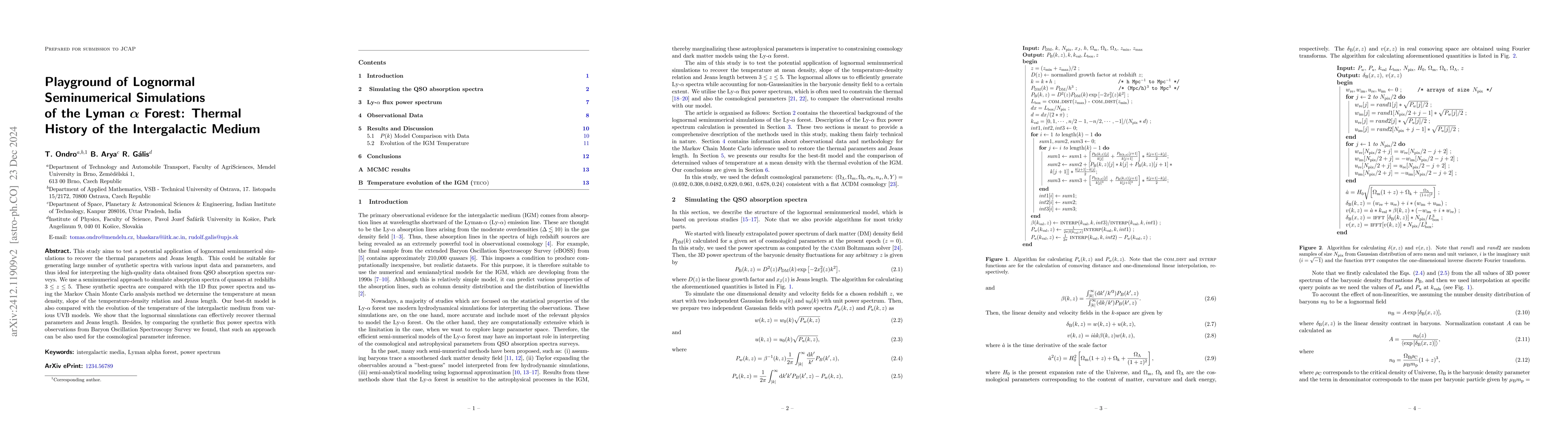 Thumbnail for Playground of Lognormal Seminumerical Simulations of the Lyman $α$
  Forest: Thermal History of the Intergalactic Medium