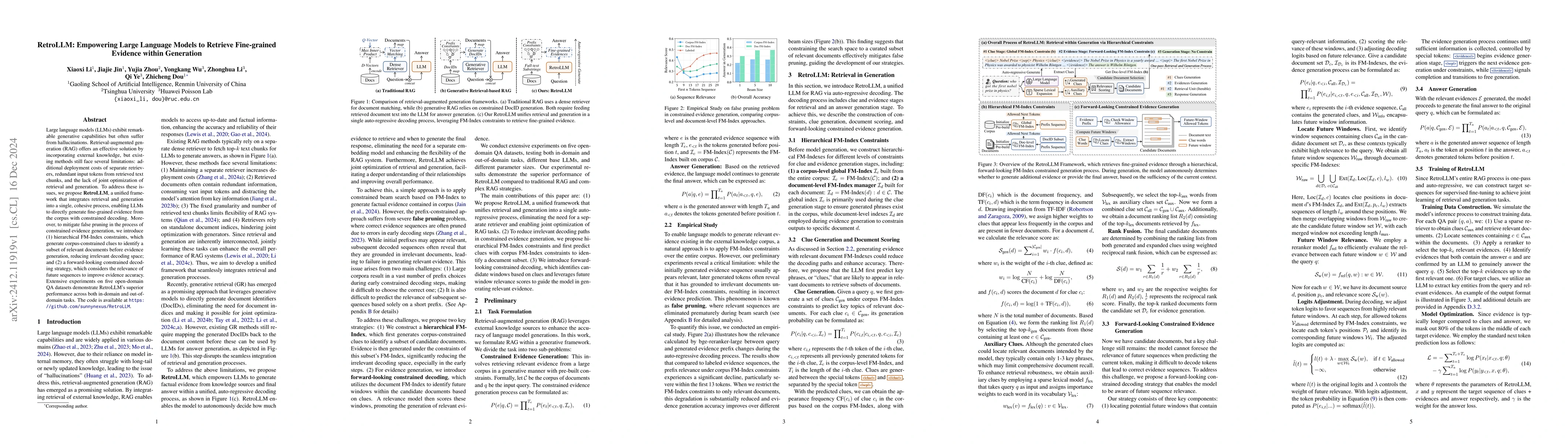Thumbnail for RetroLLM: Empowering Large Language Models to Retrieve Fine-grained
  Evidence within Generation