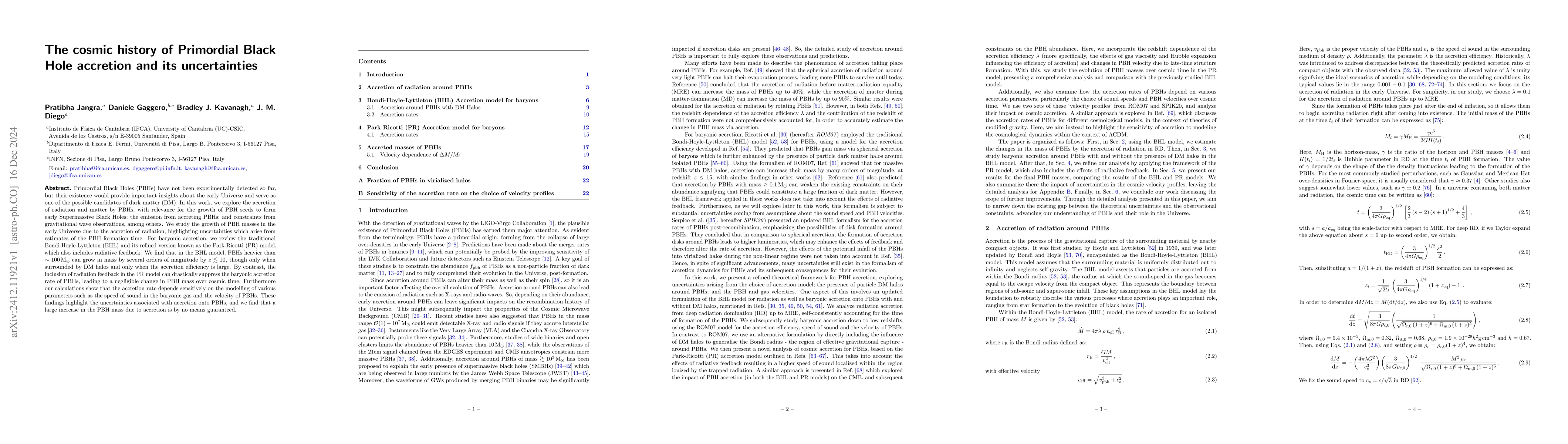 Thumbnail for The cosmic history of Primordial Black Hole accretion and its
  uncertainties