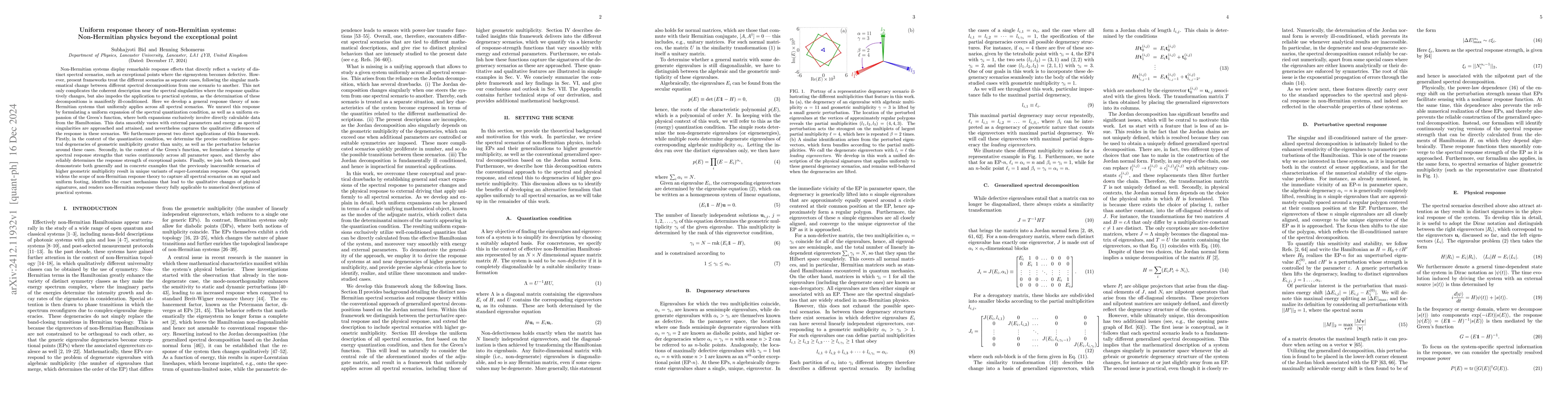 Thumbnail for Uniform response theory of non-Hermitian systems: Non-Hermitian physics
  beyond the exceptional point