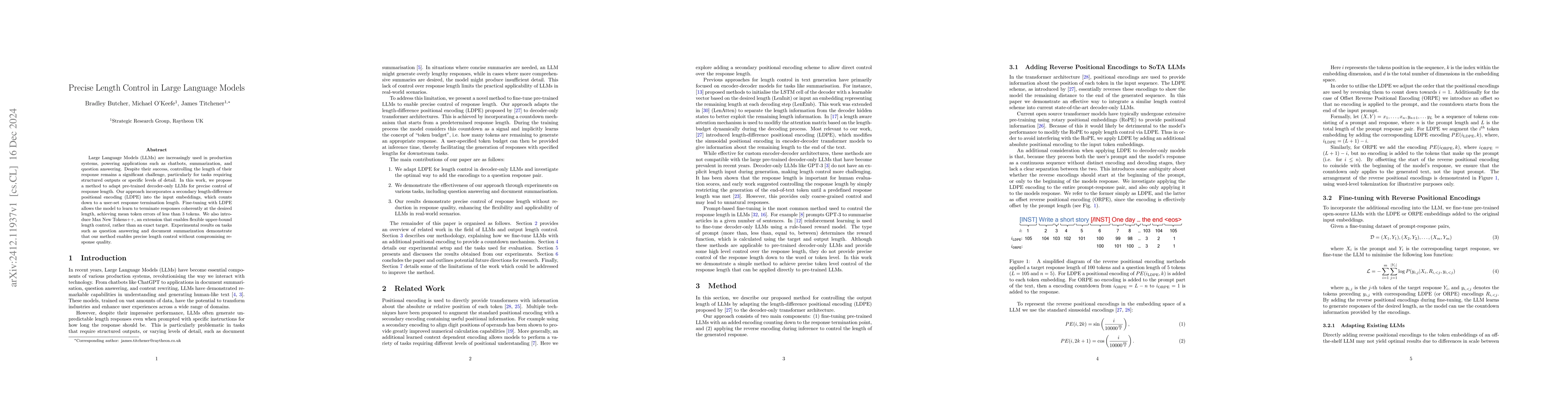 Thumbnail for Precise Length Control in Large Language Models