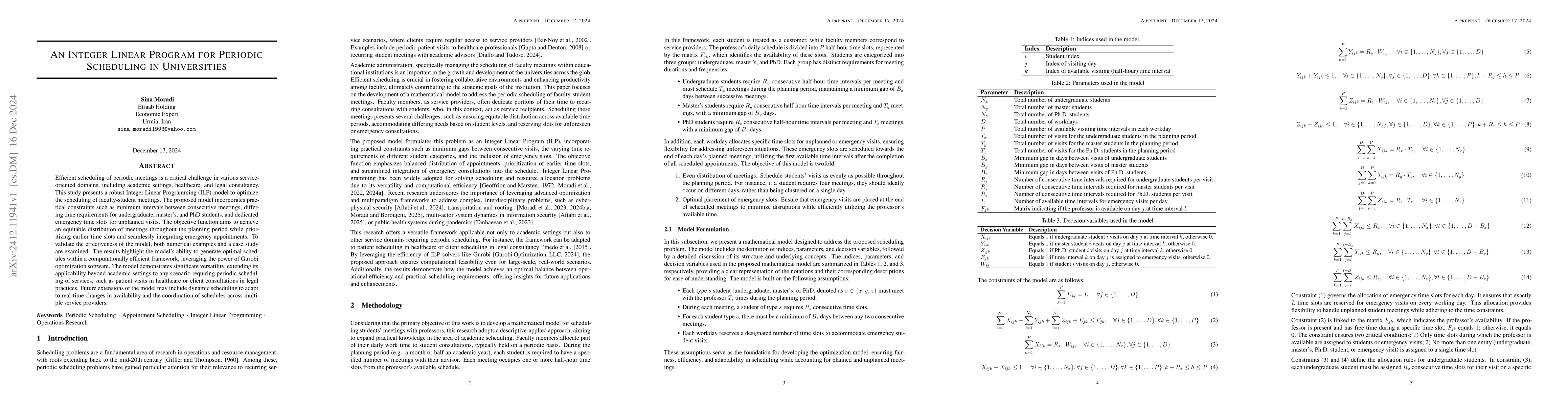 Thumbnail for An Integer Linear Program for Periodic Scheduling in Universities