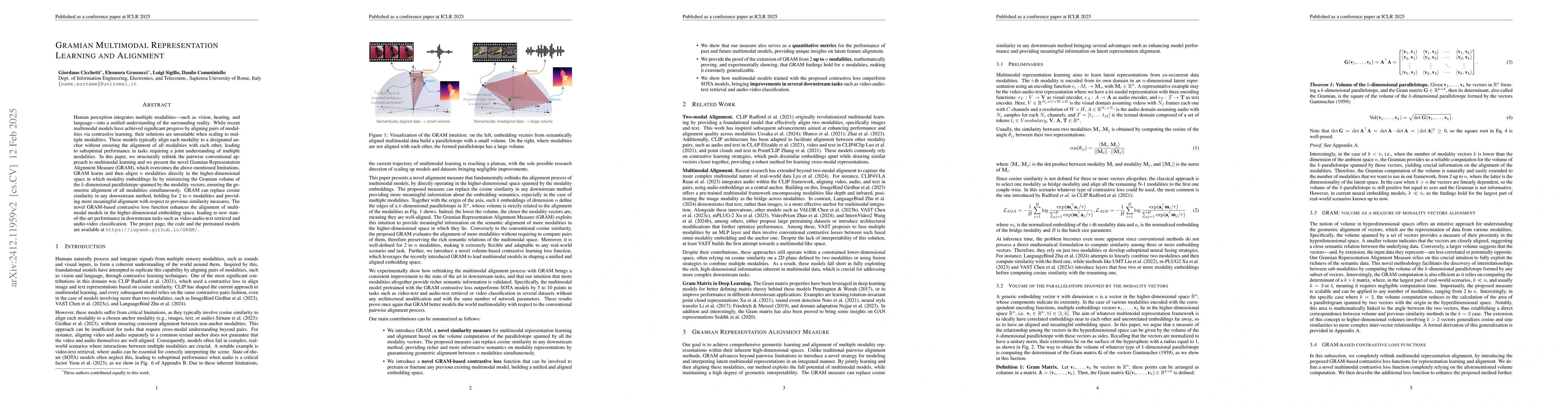 Thumbnail for Gramian Multimodal Representation Learning and Alignment